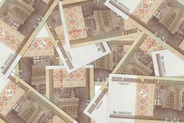 Belarus 'tan gelen para birimi, Belarus banknotları. Belarus 'tan gelen parayı kapat. Belarus Ruble3D canlandırması