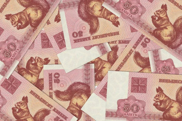 Валюта Білорусі Білоруські Банкноти Закрити Гроші Білорусі Білоруський Рубль Рендерингу — стокове фото