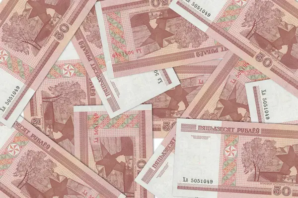 Valuta Dalla Bielorussia Banconote Bielorusse Chiudere Soldi Dalla Bielorussia Ruble — Foto Stock