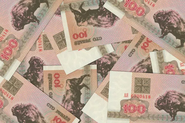 Měna Běloruska Běloruské Bankovky Uzavřít Peníze Běloruska Běloruský Rubl Vykreslování — Stock fotografie