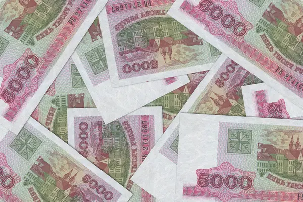 Měna Běloruska Běloruské Bankovky Uzavřít Peníze Běloruska Běloruský Rubl Vykreslování — Stock fotografie