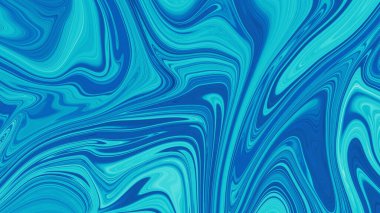 Kağıt üzerinde soyut desenli mavi renkli sıvı