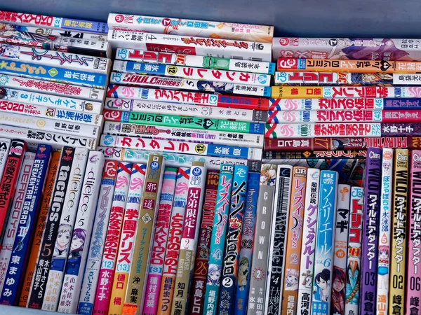 Duesseldorf, Almanya 'da bir Japon dükkanında manga videoları.