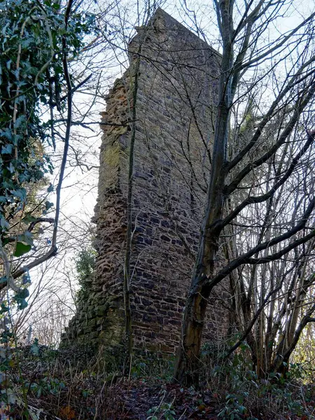 Almanya 'nın Essen-Kettwig kentindeki Kattenturm harabesi, 13. yüzyılın eski kalesi Luttelnau şövalye koltuğundan geriye kalanlar.