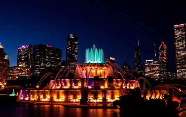 Фонтан Бекингема Грант Парке Центре Чикаго — стоковое фото