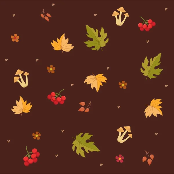 Autumn pattern for kids, present, celebrait