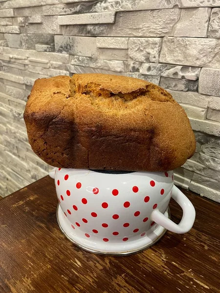 delicious homemade bread with chocolate and coffee