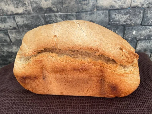 Домашний Хлеб Кунжутом Семенами Кунжута Хлеб Муки — стоковое фото