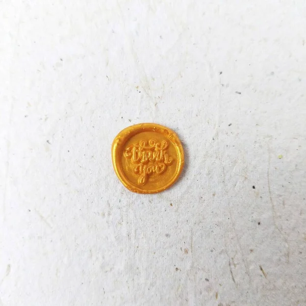 Πολύχρωμο Ευχαριστώ Wax Coin Για Vintage Διακόσμηση Πρόσκληση Γάμου — Φωτογραφία Αρχείου