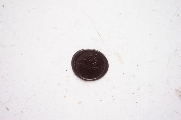 Πολύχρωμο Ευχαριστώ Wax Coin Για Vintage Διακόσμηση Πρόσκληση Γάμου — Φωτογραφία Αρχείου