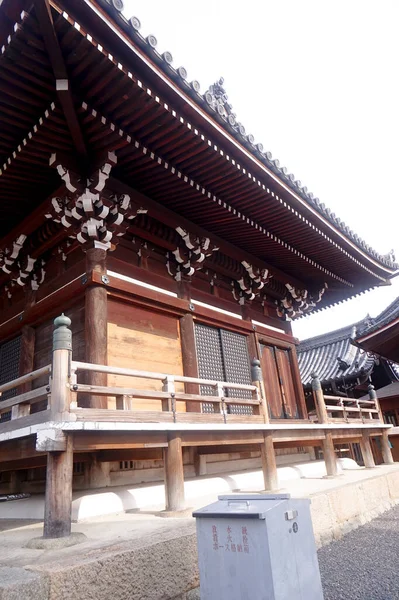 Starożytna Drewniana Architektura Japońskiej Świątyni — Zdjęcie stockowe