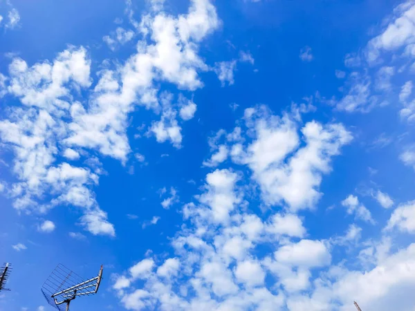 Blue sky and white clouds background. Nature cloud blue sky and white cloud on blue sky.