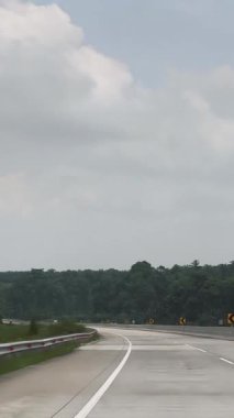 empty highway in the middle of the highway. highway in the mountains. road in the forest
