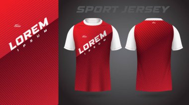 kırmızı tişört spor forması tasarımı