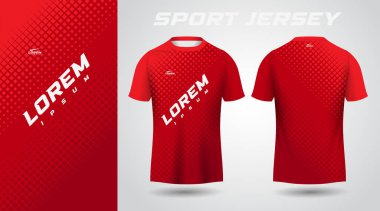 kırmızı tişört spor forması tasarımı
