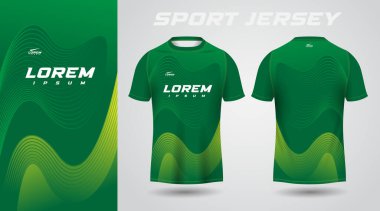 yeşil tişört spor forması tasarımı