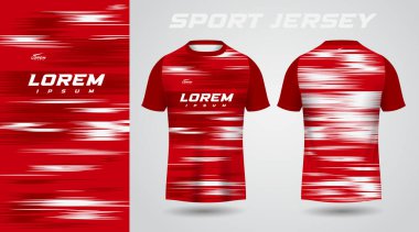 kırmızı beyaz tişört spor forması tasarımı