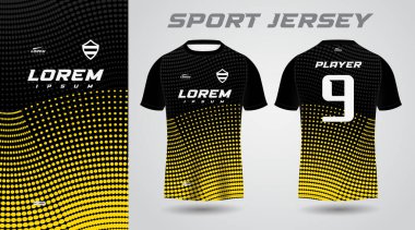 yellow shirt sport jersey design clipart