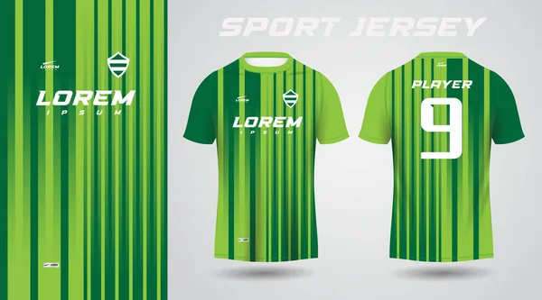 Groen Shirt Sport Jersey Ontwerp — Stockvector
