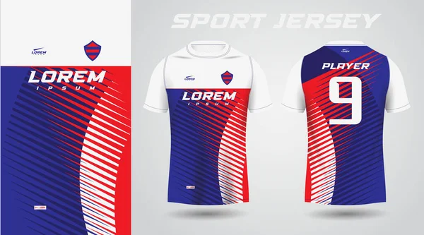 blue red shirt sport jersey design
