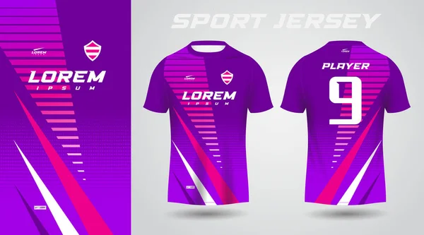 Diseño Jersey Deportivo Rosa Púrpura — Archivo Imágenes Vectoriales