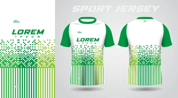 Camiseta Verde Diseño Jersey Deportivo — Vector de stock