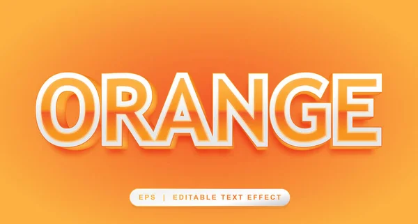 Orange Editable Text Effect — Stock Vector