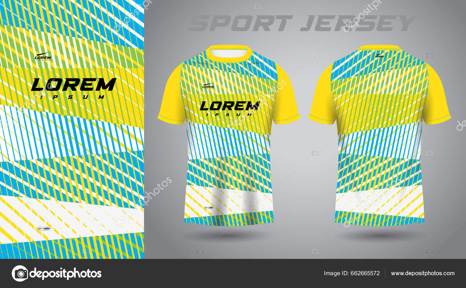 Yellow Green Blue Color Shirt Soccer Football Sport Jersey