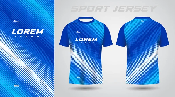 stock vector blue shirt soccer football sport jersey template design mockup