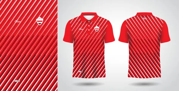 stock vector red sublimation polo sport jersey mockup design