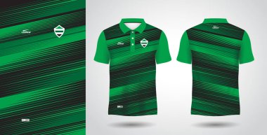 Yeşil süblimleşen polo spor forması tasarımı