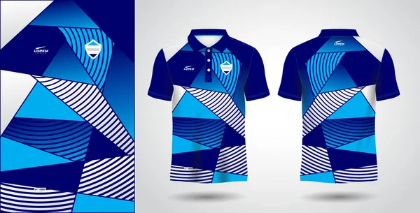 stock vector blue sublimation shirt for polo sport jersey template