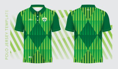 yeşil arkaplan ve desen soyut polo forma spor tasarımı