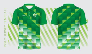 yeşil arkaplan ve desen soyut polo forma spor tasarımı