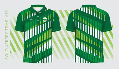yeşil arkaplan ve desen soyut polo forma spor tasarımı