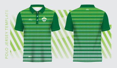 yeşil arkaplan ve desen soyut polo forma spor tasarımı