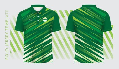 yeşil arkaplan ve desen soyut polo forma spor tasarımı