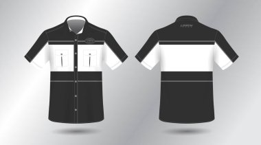 Basit ve zarif kısa kollu iş gömleği.