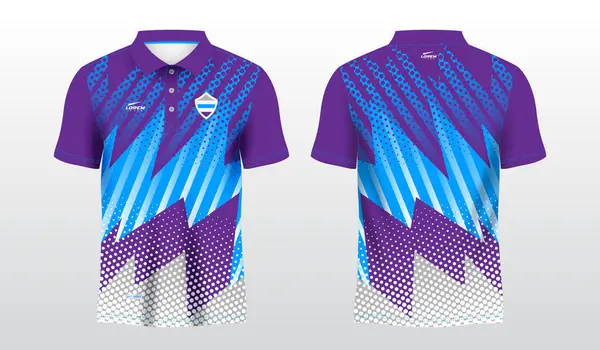 Polo spor forması şablonu için soyut mavi süblimleşme gömleği