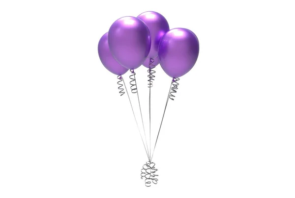 Party Lila Luftballons Zur Dekoration — Stockfoto