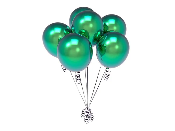 Festa Balões Verdes Para Decoração — Fotografia de Stock