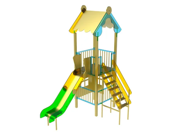 Barnens Slide Crystal Färgad Lekplats — Stockfoto