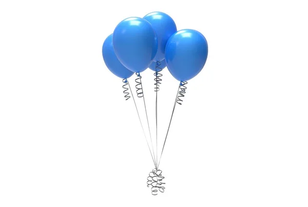 Μπλέ Μπαλόνια Του Κόμματος Για Διακόσμηση — Φωτογραφία Αρχείου
