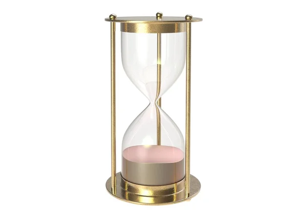 Hourglass Times White Background — Stock Photo, Image