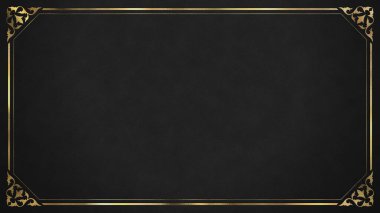 Altın Çerçeve Efektli Lüks Sunum Kaydırma Şablonu Şablonu ResmiComment