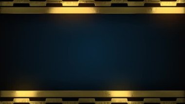 Lüks Altın Metal ve Mavi Arkaplan (30 saniye 30 fps Döngüleme Arkaplanı)