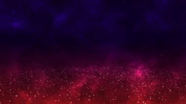 Gökyüzü Gök Galaksisi Mavi ve Mor Sunum (30 Saniye 30 Fps Döngü Arkaplanı)