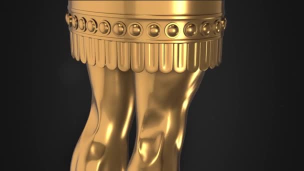 Estátua Ouro Sonho Rei Nabucodonosor Profecias Daniel Apresentação 60Seg 60Fps — Vídeo de Stock
