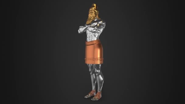 Prezentacja Wymarzonego Posągu Króla Nabuchodonozora Proroctwa Daniela 12Sec 60Fps Pętla — Wideo stockowe
