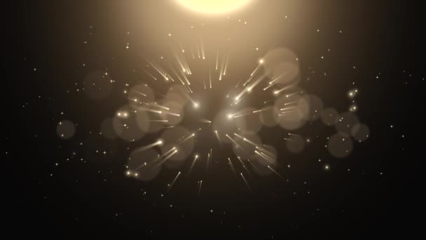 Braune Blasen Mit Sternen Bokeh Verschwommene Hintergrundanimation 30Sec 30Fps Looping — Stockvideo